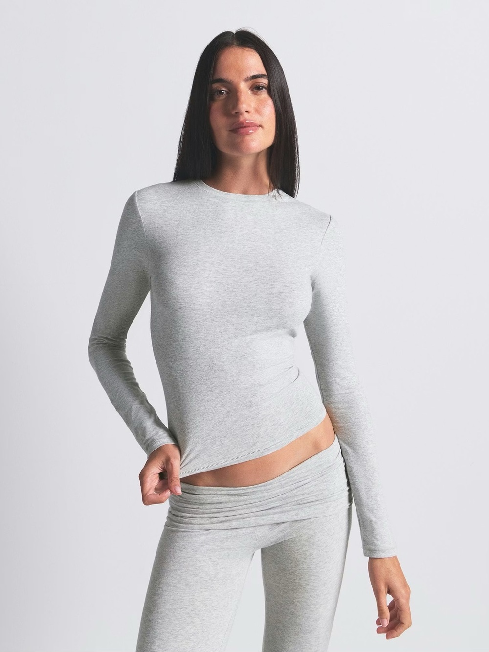 Skims Cotton Jersey Long Sleeve T-Shirt